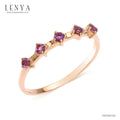 LENYA แหวนเงินแท้ ประดับพลอยอเมทิสต์ อัญมณีของผู้ที่เกิดเดือนกุมภาพันธ์