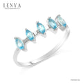LENYA แหวนเงินแท้ประดับพลอย Blue Topaz อัญมณีของผู้ที่เกิดวันศุกร์ ราศีพิจิก และเดือนพฤศจิกายน