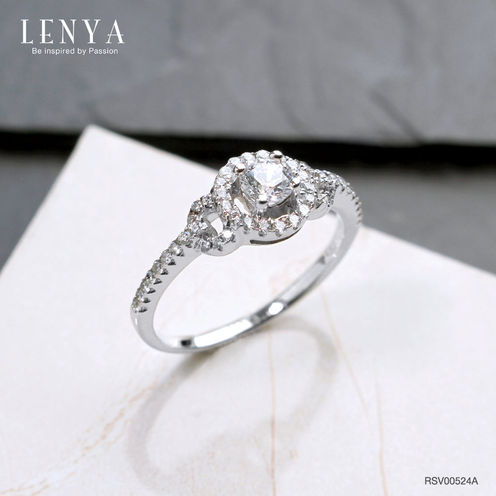 LENYA แหวน LENYA ETERNAL ประดับด้วย SWAROVSKI ZIRCONIA ประดับเพชรเม็ดกลางรายล้อมด้วยวงกลมเพชรเม็ดเล็กซ้อนกันอีก 3 วง ดูหรูหรามีมิติ