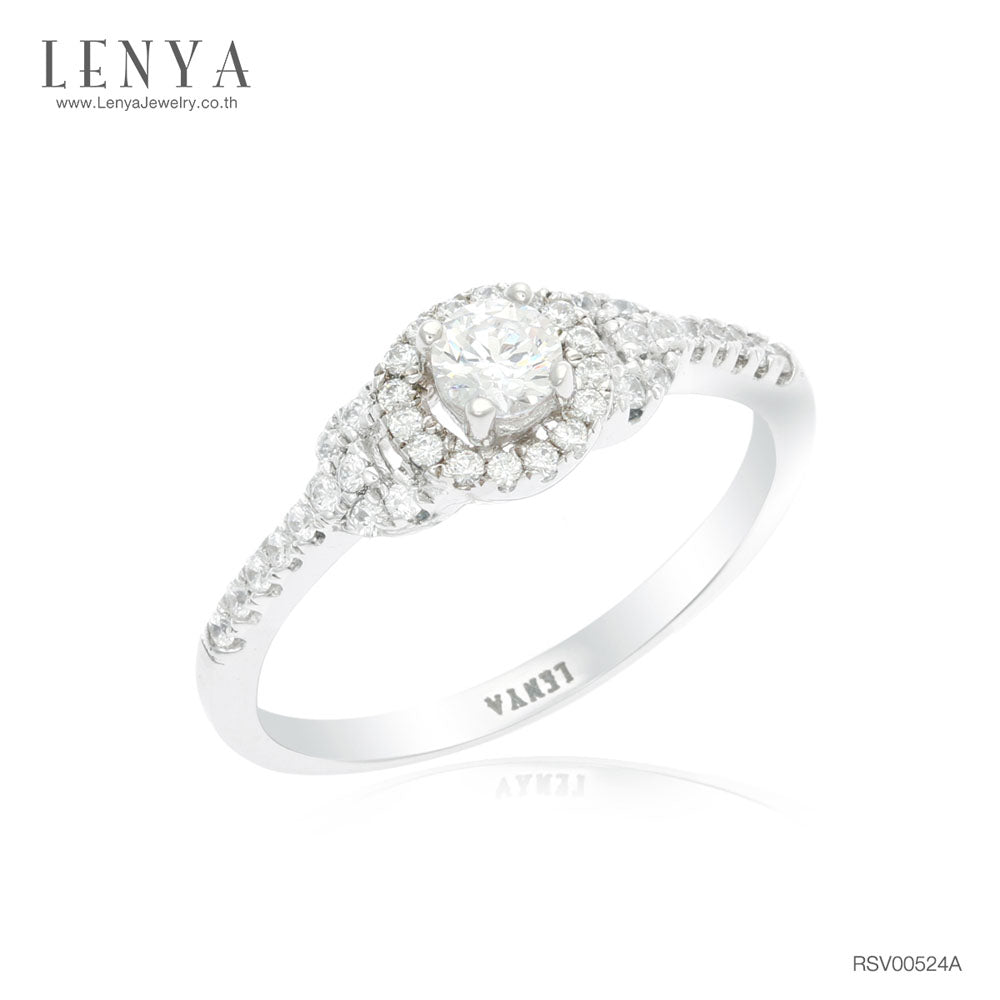 LENYA แหวน LENYA ETERNAL ประดับด้วย SWAROVSKI ZIRCONIA ประดับเพชรเม็ดกลางรายล้อมด้วยวงกลมเพชรเม็ดเล็กซ้อนกันอีก 3 วง ดูหรูหรามีมิติ