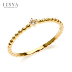 LENYA แหวนเงินแท้ 925 ชุปทอง 18 เค ประดับด้วย พลอยสีขาวว ไวท์ โทแพซ(White Topaz)ดีไซน์เล็กๆ ชูเม็ดเดี่ยว น่ารักๆ  สามารถ Mix and Match กับแหวนดีไซน์ อื่นๆได้ ในแบบที่คุณต้องการ