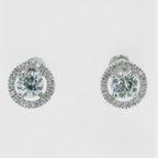 LENYA ต่างหู CZ DiamondLike เหมาะสำหรับสวมใส่ทุกวัน ขนาด 5 มิล ตัวเรือนเงินแท้925 ชุบทองคำขาว