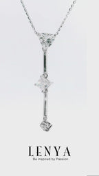 LENYA จี้ CZ DiamondLike เสริมลุคใส่สบายทุกวัน ขนาด 6 มิล ตัวเรือนเงินแท้925 ชุบทองคำขาว