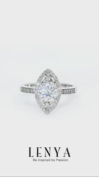 LENYA แหวน CZ DiamondLike เสริมลุคใส่สบาย ขนาด 6.5 มิล ตัวเรือนเงินแท้925 ชุบทองคำขาว