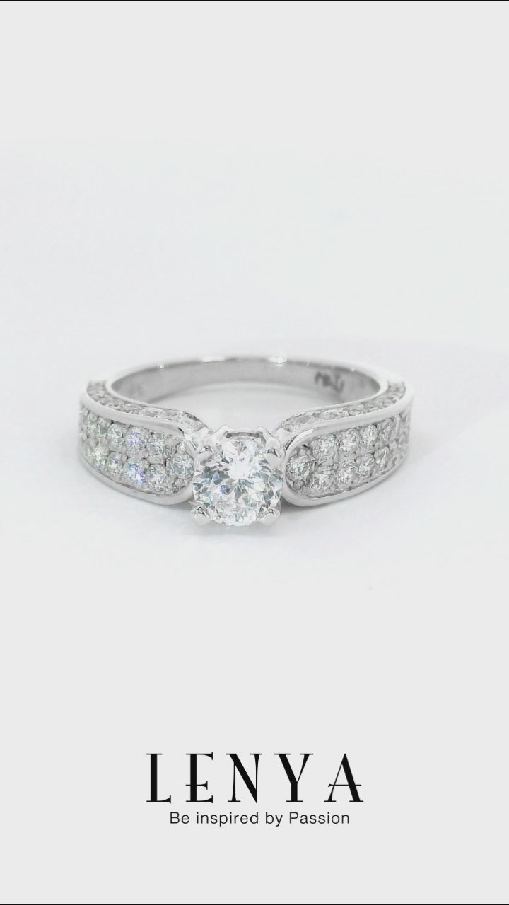 LENYA แหวนเงินแท้ ประดับด้วย Diamondlike  เสริมบุคลิกเพิ่มความมั่นใจ