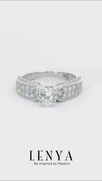 LENYA แหวนเงินแท้ ประดับด้วย Diamondlike  เสริมบุคลิกเพิ่มความมั่นใจ