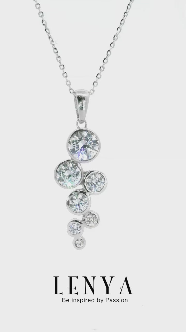 LENYA จี้ CZ จาก SWAROVSKI เสริมลุคสวยหวานทุกวัน ขนาด 6 มิล ตัวเรือนเงินแท้925 ชุบทองคำขาว