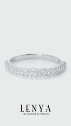 LENYA แหวนเพชร DiamondLike ระยิบระยับด้วยงานฝังที่ละเอียด ประดับไปด้วยเพชรจำนวน 67 เม็ด เต็มหน้านิ้ว ตัวเรือนเงินแท้ชุบทองคำขาว