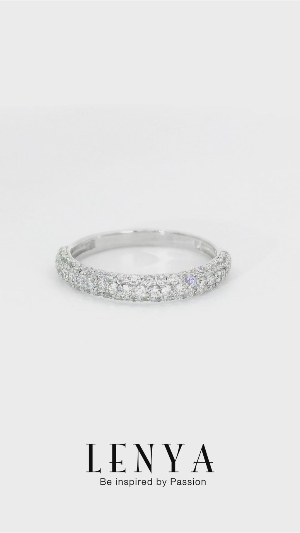 LENYA แหวนเงินแท้ 925 LENYA ETERNAL ชุบทองคำขาว ประดับด้วย SWAROVSKI ZIRCONIA สีขาว สวยคลาสสิค  เสริมบุคลิกเพิ่มความมั่นใจ