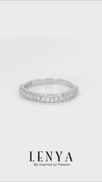LENYA แหวนเงินแท้ 925 LENYA ETERNAL ชุบทองคำขาว ประดับด้วย SWAROVSKI ZIRCONIA สีขาว สวยคลาสสิค  เสริมบุคลิกเพิ่มความมั่นใจ