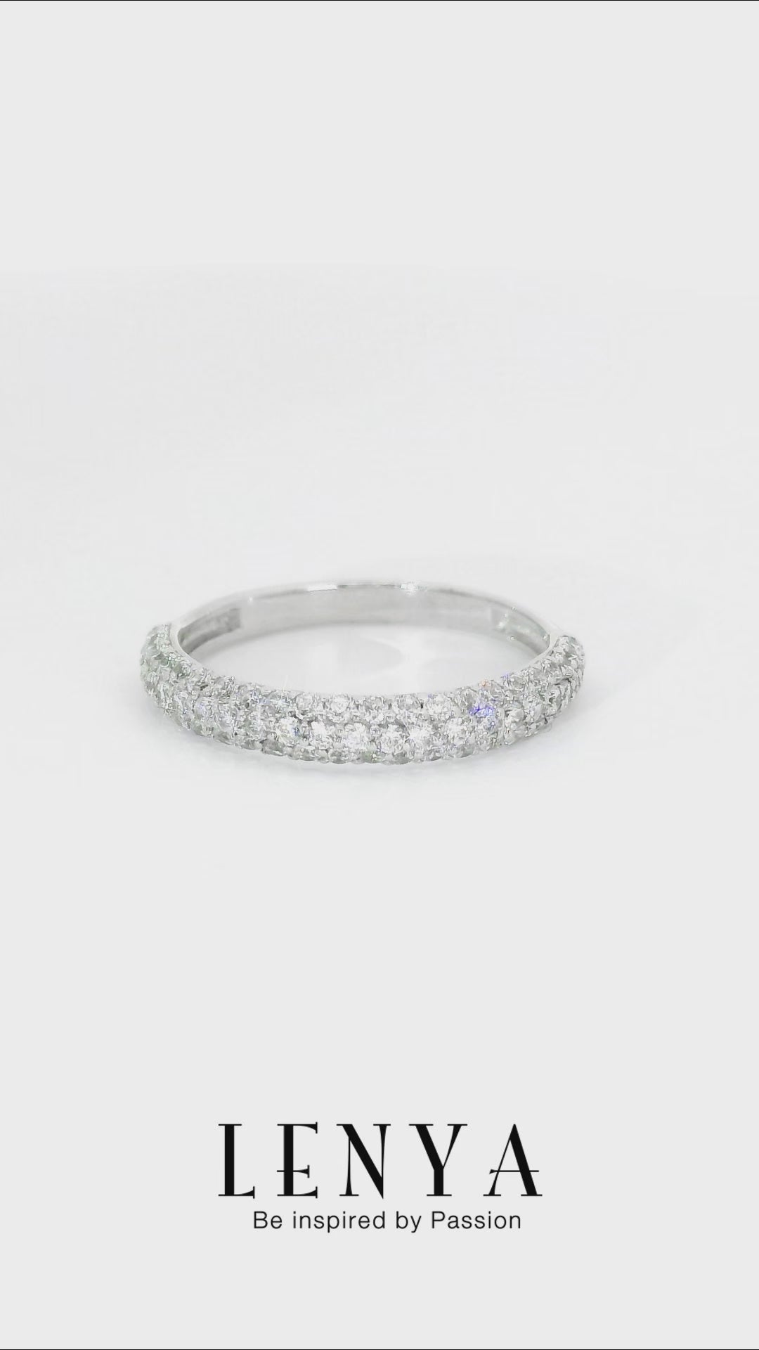 LENYA แหวนเงินแท้ 925 LENYA ETERNAL ชุบทองคำขาว ประดับด้วย SWAROVSKI ZIRCONIA สีขาว สวยคลาสสิค  เสริมบุคลิกเพิ่มความมั่นใจ