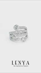 LENYA แหวน CZ DiamondLike เสริมลุคเรียบหรู ขนาด 5 มิล ตัวเรือนเงินแท้925 ชุบทองคำขาว