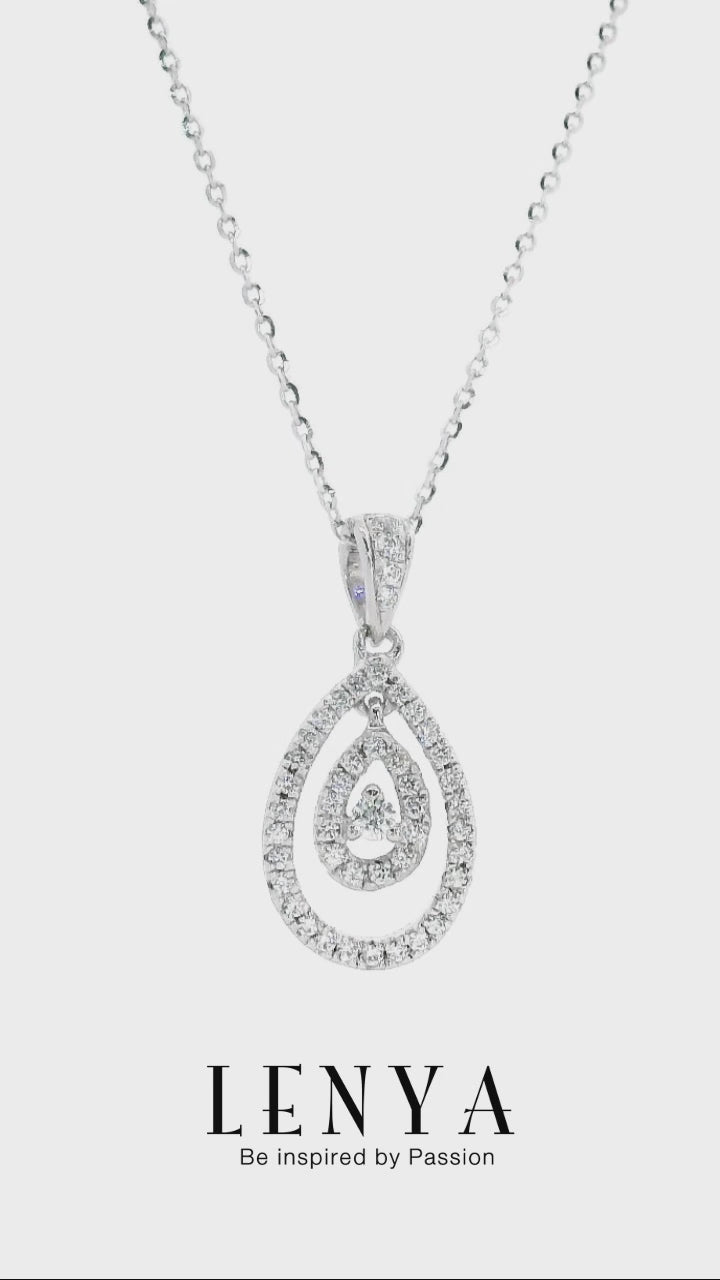 LENYA จี้ CZ DiamondLike เสริมลุคใส่ได้ทุกวัน ขนาด 2 มิล ตัวเรือนเงินแท้925 ชุบทองคำขาว
