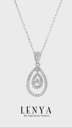 LENYA จี้ CZ DiamondLike เสริมลุคใส่ได้ทุกวัน ขนาด 2 มิล ตัวเรือนเงินแท้925 ชุบทองคำขาว