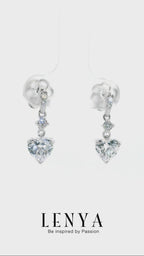 LENYA ต่างหู CZ DiamondLike สวยสง่ามีสไตล์ ขนาด 6 มิล บนตัวเรือนเงินแท้925 ชุบทองคำขาว