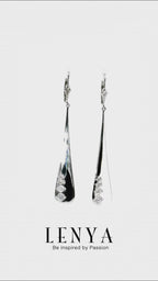 LENYA ต่างหู CZ Diamondlike เพิ่มความโดดเด่น ขนาด 3.50 มิล ตัวเรือนเงินแท้925 ชุบทองคำขาว
