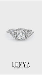 LENYA แหวน CZ Diamondlike เสริมบุคลิกและความมั่นใจ ขนาด 5.5 มิล ตัวเรือนเงินแท้925 ชุบทองคำขาว
