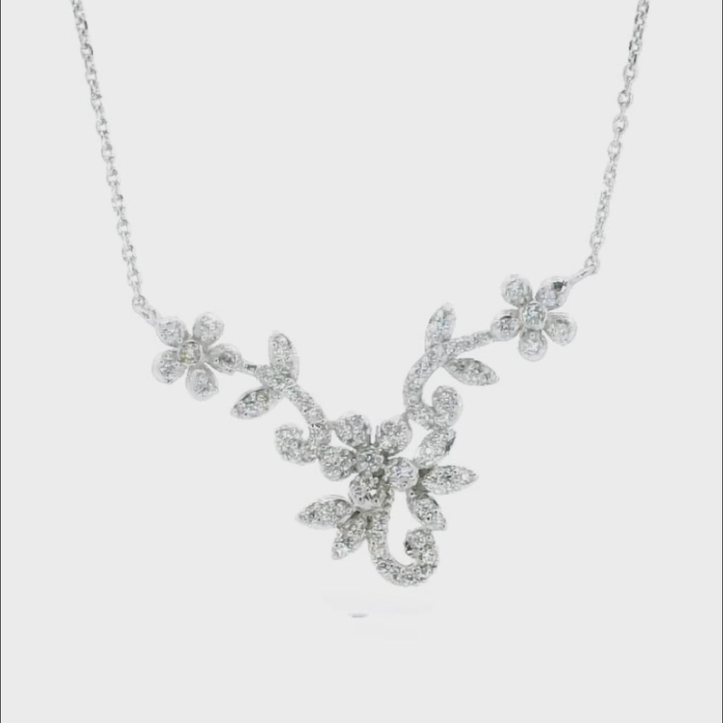 LENYA สร้อยคอ CZ DiamondLike สวยสง่า น่าหลงใหล ขนาด 1.50 มิล ตัวเรือนเงินแท้925 ชุบทองคำขาว