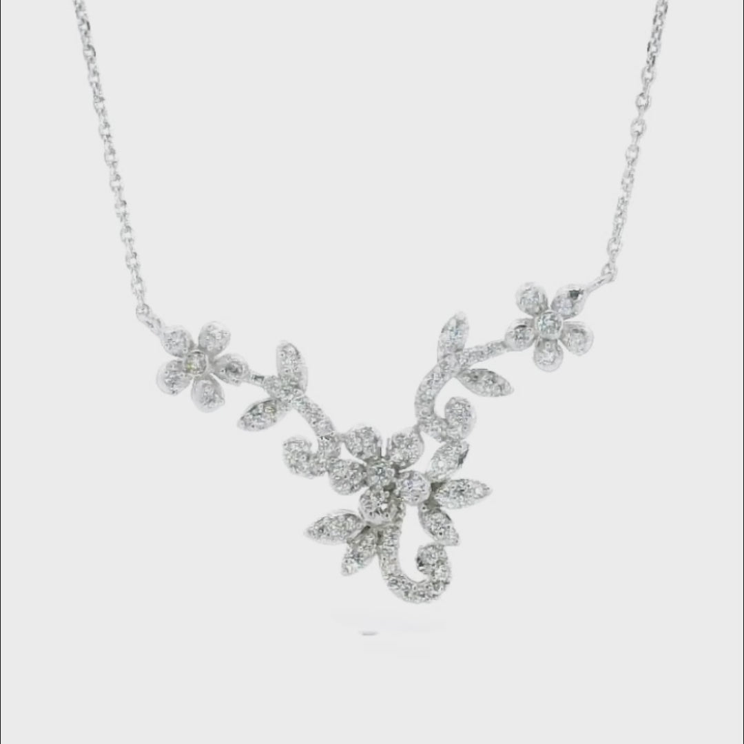 LENYA สร้อยคอ CZ DiamondLike สวยสง่า น่าหลงใหล ขนาด 1.50 มิล ตัวเรือนเงินแท้925 ชุบทองคำขาว