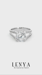 LENYA แหวน CZ Diamondlike เสริมบุคลิกและความมั่นใจ ขนาด 8 มิล ตัวเรือนเงินแท้925 ชุบทองคำขาว