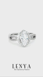 LENYA แหวนเงินแท้ ประดับด้วย คิวบิกเซอร์โคเนีย (Cubic Zirconia) เรียบหรู เสริมบุคลิกเพิ่มความมั่นใจ ตัวเรือนเงินแท้ 925 ชุบทองขาว