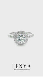 LENYA แหวน CZ Diamondlike เสริมบุคลิกและความมั่นใจ ขนาด 6 มิล ตัวเรือนเงินแท้925 ชุบทองคำขาว