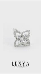 LENYA แหวน CZ Diamondlike เสริมบุคลิกและความมั่นใจ ขนาด 5 มิล ตัวเรือนเงินแท้925 ชุบทองคำขาว