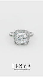 LENYA แหวนดีไซน์คลาสสิค ประดับเพชร Diamond Like ตัวเรือนเงินแท้ชุบทองคำขาว