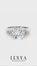 LENYA แหวน CZ Diamondlike เสริมบุคลิกและความมั่นใจ ขนาด 1.2 มิล ตัวเรือนเงินแท้925 ชุบทองคำขาว