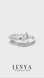 LENYA แหวนเพชร DiamondLike แฟชั่นดีไซน์รูปดาว ให้คุณโดดเด่นในทุกปาร์ตี้ ตัวเรือนเงินแท้ชุบทองคำขาว