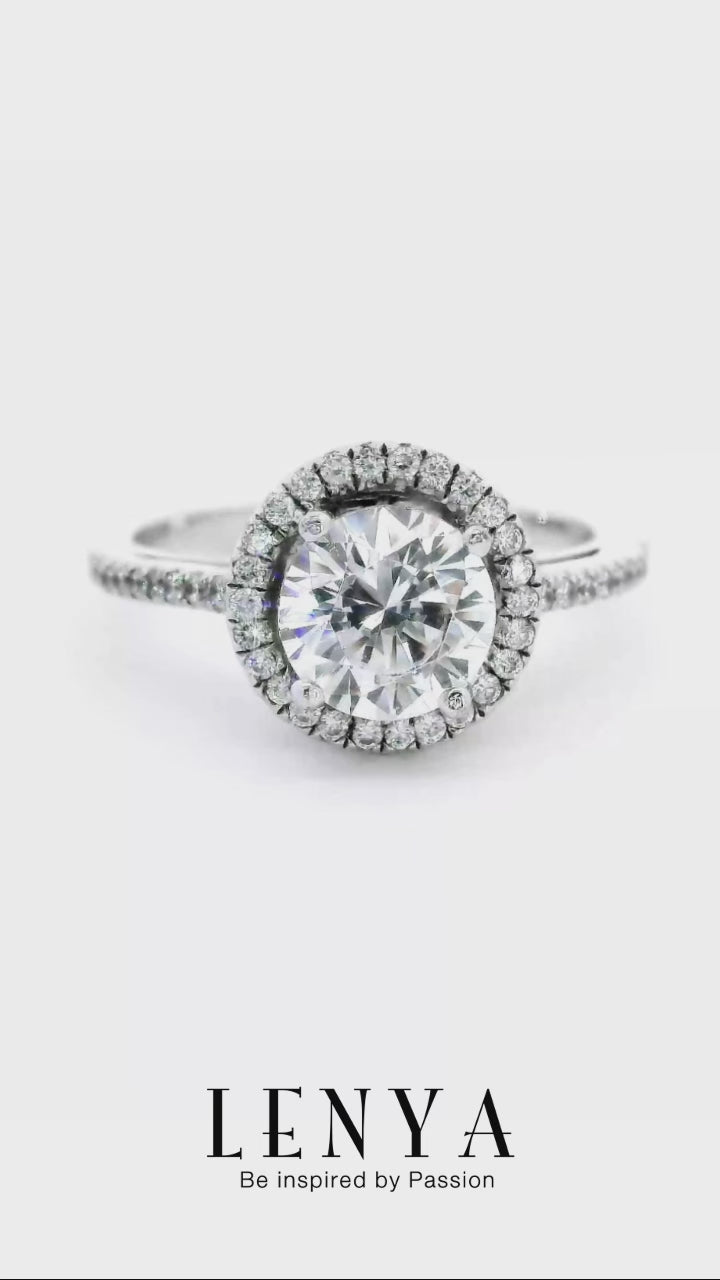 LENYA แหวน CZ DiamondLike เสริมบุคลิกความหรูหรา ตัวเรือนเงินแท้925 ชุบทองคำขาว