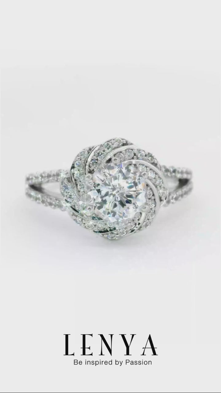 LENYA แหวนเงินแท้ ประดับด้วย Diamondlike  เสริมบุคลิกเพิ่มความมั่นใจ