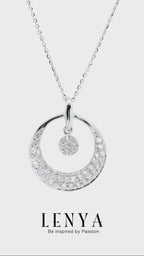 LENYA จี้ CZ สีขาว DiamondLike เสริมลุคใส่สบายทุกวัน ขนาด 1.5 มิล ตัวเรือนเงินแท้925 ชุบทองคำขาว