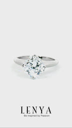 LENYA แหวน CZ DiamondLike เพิ่มความทันสมัย ขนาด 8 มิล ตัวเรือนเงินแท้925 ชุบทองคำขาว