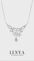 LENYA สร้อยคอ CZ DiamondLike เสริมลุคใส่สบายทุกวัน ตัวเรือนเงินแท้925 ชุบทองคำขาว