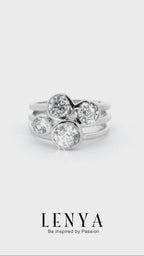 LENYA แหวน Diamondlike ตัวเรือนเงินแท้ 925 ชุบทองคำขาว นิ้วแบบไหน ใส่แหวนวงนี้ก็สวยได้