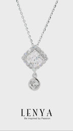 LENYA จี้ CZ  DiamondLike เสริมลุคใส่สบายทุกวัน ขนาด 5.5 มิล ตัวเรือนทองเหลือง ชุบทองคำขาว