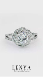 LENYA แหวนเงินแท้ 925 LENYA ETERNAL ชุบทองคำขาว ประดับด้วย SWAROVSKI ZIRCONIA สีขาว สวยคลาสสิค  เสริมบุคลิกเพิ่มความมั่นใจ