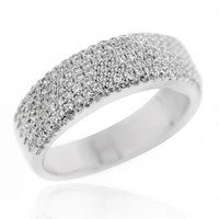 LENYA แหวน CZ จาก SWAROVSKI เสริมบุคลิกความหรูหรา ขนาด 1 มิล ตัวเรือนเงินแท้925 ชุบทองคำขาว